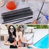 1000 Disposable Black Plastic Drinking Straws, 10 inches Long, Individually