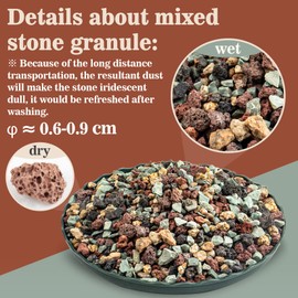 Sukh 1LB Horticultural Succulent Granule Soil Mix - Succulent Rocks Bonsai Mix Succulent Potting Mix Lava Rocks Cactus Soil Potting Mix Amendment