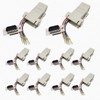 Willwewon 10PCS DB9 Male to RJ45 Modular Adapter, 9 Pin