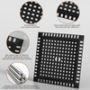 BAOTIYA 4 Inch Square Black Shower Drain Kit with Flange