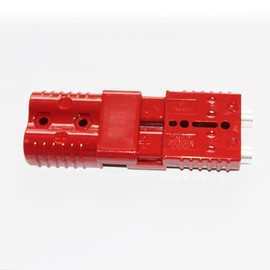 X-Haibei Pair 175 amp 1/0 Gauge Battery Quick Connector Red, Jumper Cables Winch Quick Disconnect Plug with Caps for Trailer