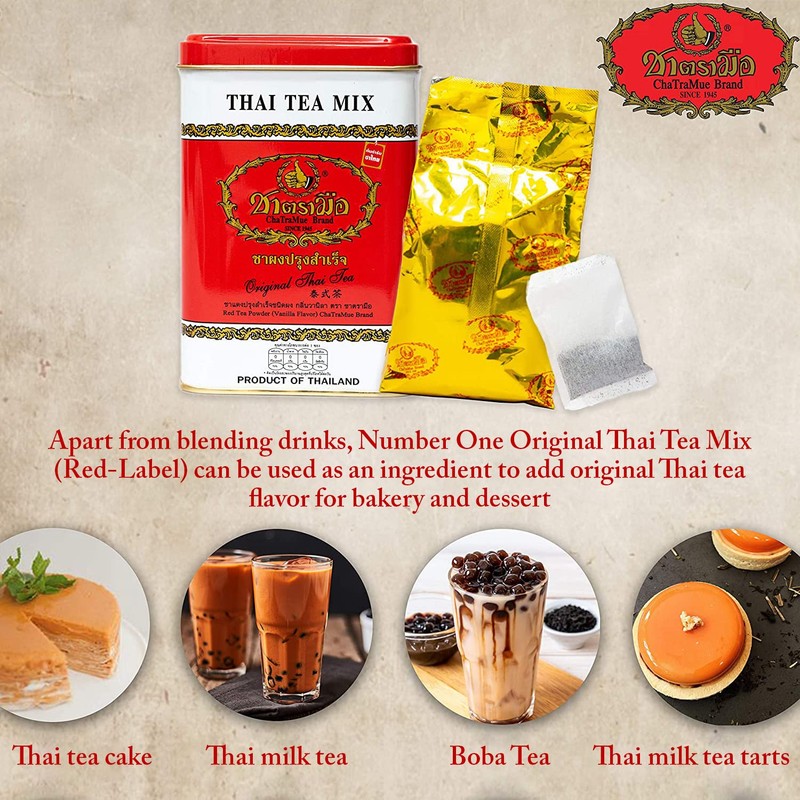 Number One Original Thai Tea Bags Red Label for Iced