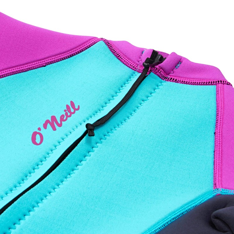 O'Neill Wetsuits Children's Toddler Reactor 2mm Spring Wetsuit, Berry/Light Aqu,