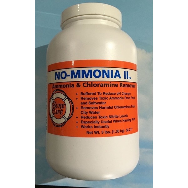SURE LIFE  NO-MMONIA 3 LB. Ammonia & Chloramine Remover SL217 New
