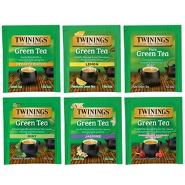 Twinings Green Tea Bags Sampler Assortment, Variety Pack (36 Count) 6 Different Flavors for Tea Lovers: Her, Him, Women, Men, Couples, Family, Friends, Coworkers