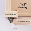 DecoBasics 1/2" Overlay Full Wrap Cabinet Hinges for Kitchen (25