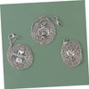LIFKOME 3pcs Basketball Pendant Necklace Chain Silver Chain Men Necklace