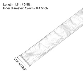 QUARKZMAN Heat Sheath Aluminised Sheath 1/2 Inch ID x 5.9 Ft Aluminium Metal Heat Sheath for Fuel Lines Cable Electrical Wiring