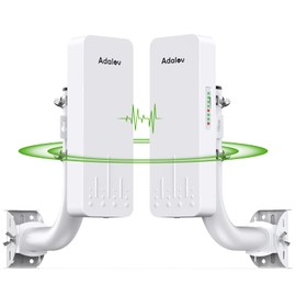 Adalov Wireless Bridge, 3KM 5.8G Point to Point Outdoor CPE, Long Range WiFi Bridges for PtP/PtMP with 14DBi High Gain Antenna for Network Sharing,Network Extend,Starlink Network Extend (CPE660)
