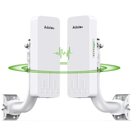 AdaLov CPE660 3KM Outdoor Wireless Bridge 5.8GHz Point to Point WiFi CPE | PtP WiFi bridge for farms, barns, shops and CCTV/IP cameras. 14dBi antenna, IP65, Compatible with Starlink, Long Range Extend