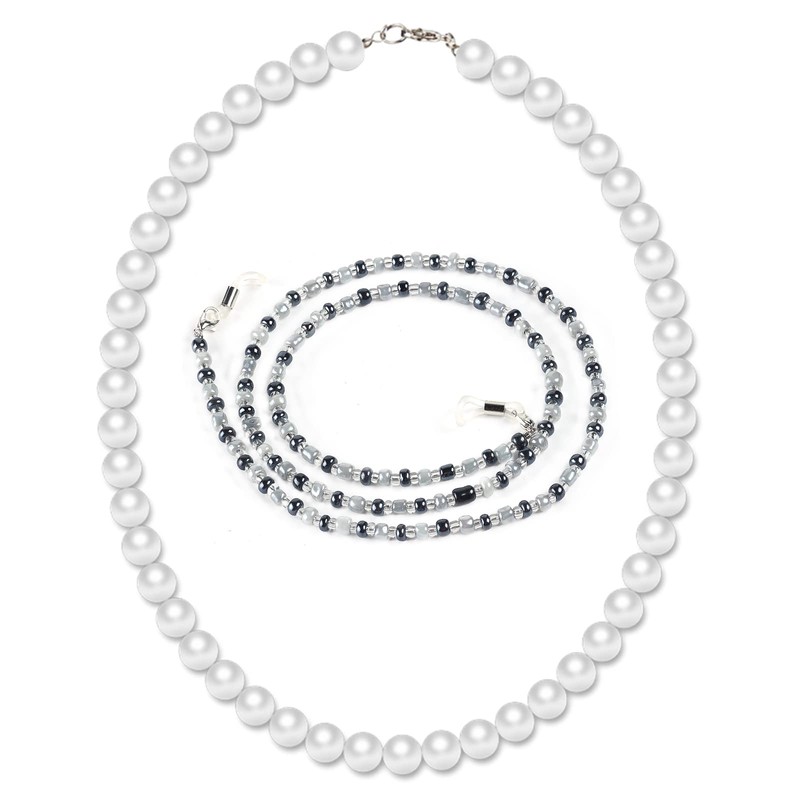 Yewong Old Lady Costume Set - Grandmother Wig,Costume Glasses,Wig Caps,