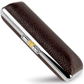 Sanai Seal Case, Seal, Hanko, Genuine Cowhide, Color Leather Case, Brown, Luxury Vermilion, Real Stamp, For Bank Stamps, For Women, Men, 0.41, 0.5, 0.6, 0.6, 0.6, 0.6, 0.65, 0.7 inches (15 mm), 0.65 inches (16.5 mm), 0.7 inches (18.0 mm), Stamp Celebrati