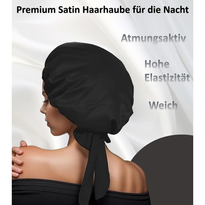 Weardear Satin Bonnet Silk Hood for Sleeping, Breathable Night Sleep