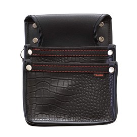 Tajima Safety System Detachable Waist Bag, Croco, Nail Bag, 2 Tiers, High Strength, Flexible, Durable Synthetic Leather, Easy to Put on and Take Off, Easy to Install on Belt, Easy to Reassemble Waist