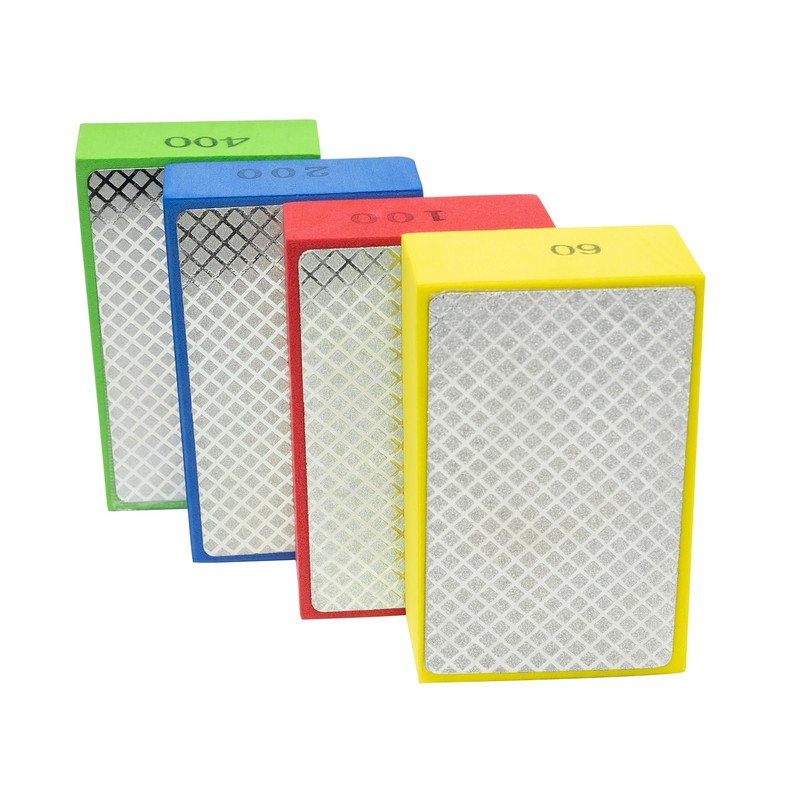 Deruilong 4Pack Diamond Hand Polishing Pads for Sanding Ceramics Glass