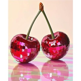 Cherry Diamond Painting Kits for Adults, 5D Diamond Art Painting by Numbers Kits, DIY Cherry Fruit Diamond Dots Art Kits, Full Round Drill Diamond Art Kits for Adults for Home Wall Decor, 12x16 in