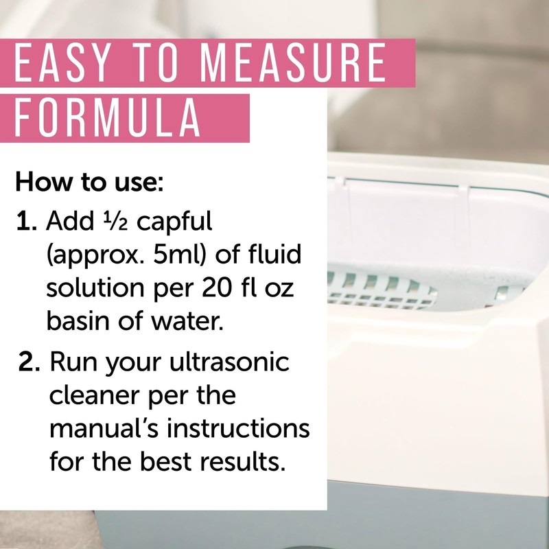 Maplefield Ultrasonic Jewelry Cleaner Solution - Concentrated Formula & Ultrasonic