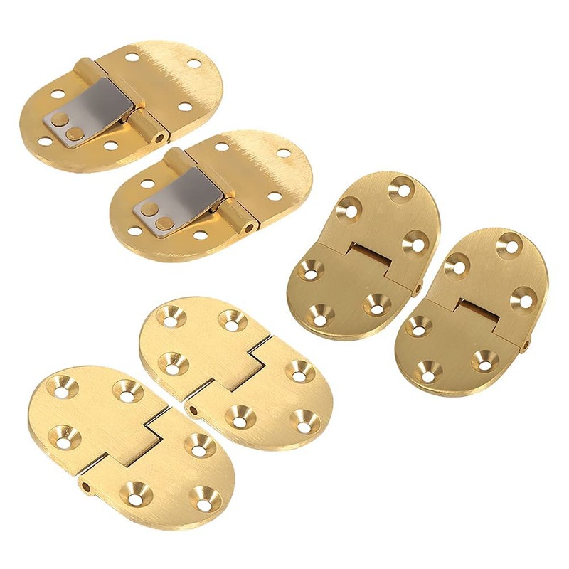 Tyenaza Solid Brass Butler Tray Hinge Flip-Top Hinge with Screws