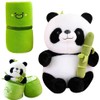 Gohytal Panda Cuddly Toy, Fluffy Soft Panda Hides in Bamboo