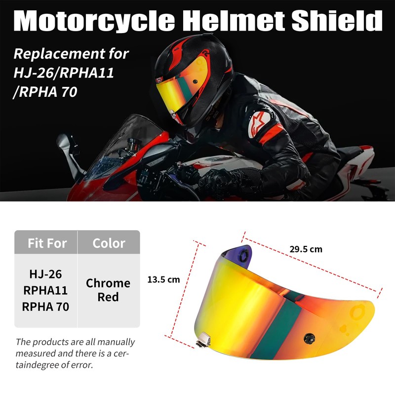 VCOROS RPHA11 Helmet Visor Replacement for HJ-26/RPHA 70 Helmet Face
