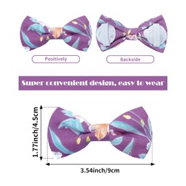 BIPY 5 Pack Floral Small Dogs Collar Attachment Bow Ties Puppies Cats Collar Slide on Charms Spring Bow Ties Small Animals Collar Accessories for Costume Birthday Party