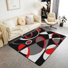 jejeloiu Geometric Strip Lines Area Rug, Geometry Accent Rug for