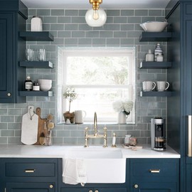 AXILAND Gold Ceiling Light Fixture Flush Mount with Globe Glass Shade