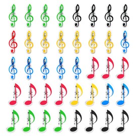 PATIKIL Music Note Clips, 40pcs Music Paper Clip Holder, Plastic Music Book Clip Bookmarks Stationery Clips for Paper Book Music Invitation Card Notebook