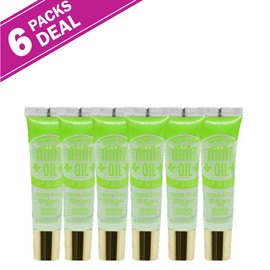 6-PACKS Kiss Broadway Clear Lip Gloss (Mint Oil)