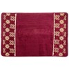 Popular Bath Bath Rug, Vlegant Rosa Collection, Burgundy/Gold