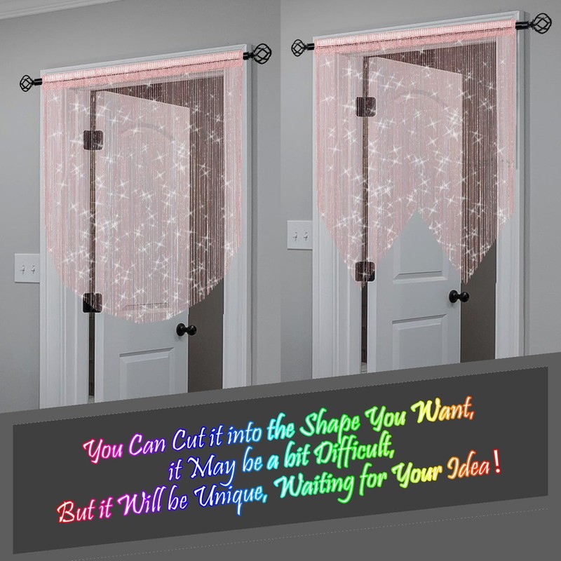 Ateasierlife Door String Curtain Doorway Beads Curtains,Hanging Room Divider Beaded