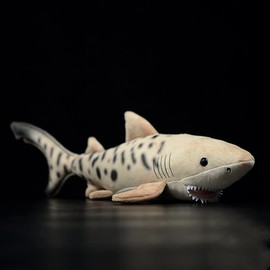 Simulation Sand Tiger Shark Plush Toy, Super Cute Soft Ocean Shark Plush Stuffed Animal Toy Realistic Kids Birthday Gift Home Decor