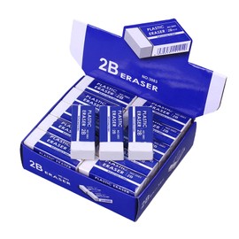 CIOUYAOS Faber Castell Eraser Reborn Plastic Latex Free Easy to Erase White Erasers Set for Children, Artists, School, Office, Pack of 30