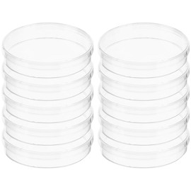 Operitacx 10pcs Plastic Petri Dish Lids Trays Tissue Culture Plates Lab Supplies Covers for Experiments Chemistry Biology Sterile Culture Dishes