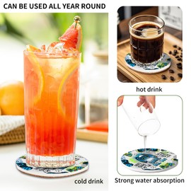 2 Pack Universal Ceramic Car Coasters，Ceramic Stone with A Finger Notch for Easy Removal of Car Cup Holder Coaster(Funny Game)