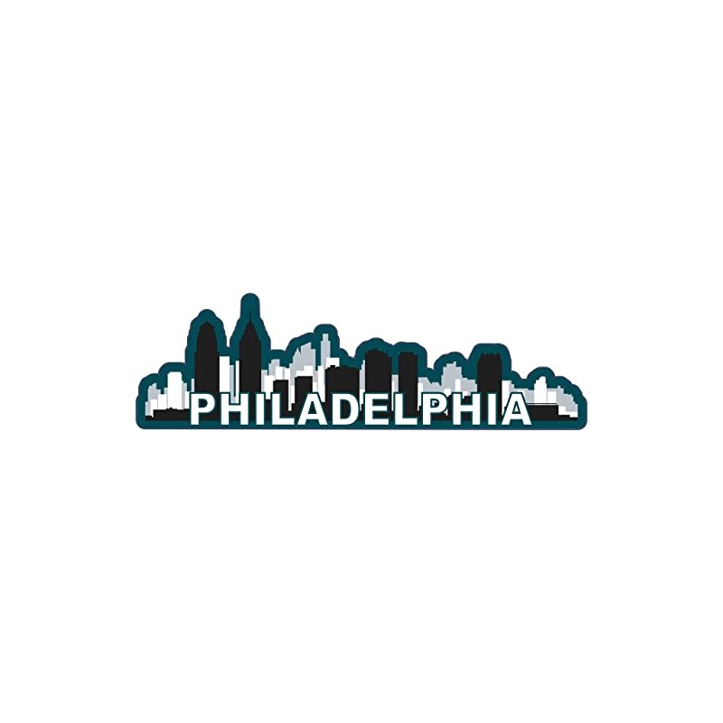 StickerTalk Philadelphia Skyline Sticker, 10 inches by 3 inches