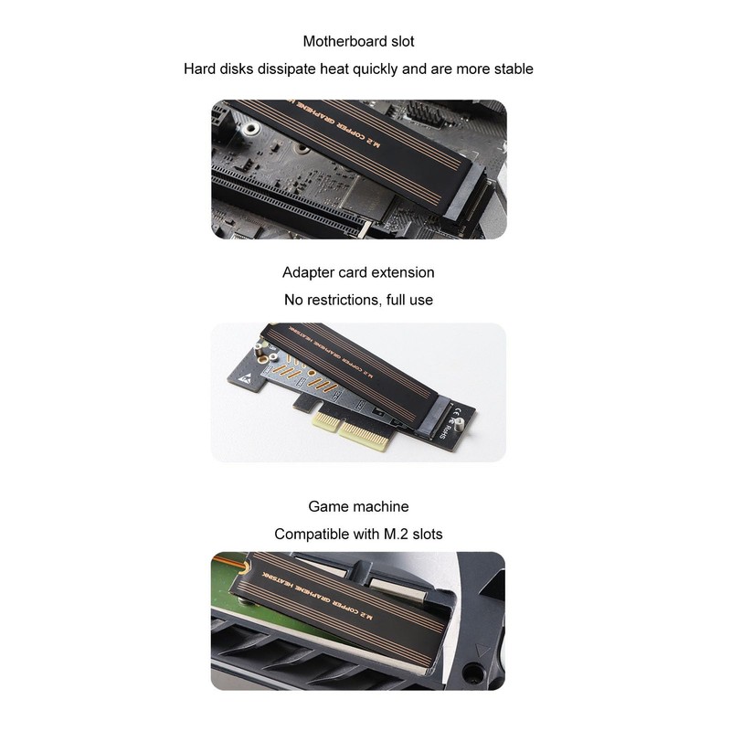 Tangxi 2Pcs M.2 SSD Heatsink, 2280 M.2 NVMe SSD Graphene
