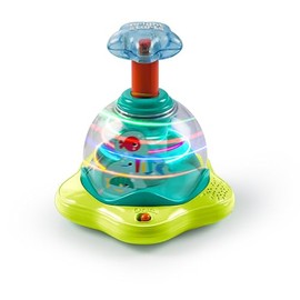 Bright Starts Juguete giratorio, de presionar y brillar, de causa y efecto, musical para bebés, a partir de 6 meses+