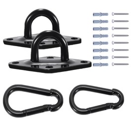 AOERT Hammock Hooks Heavy Duty, 2pcs 10MM 304 Stainless Steel Pad Eye Hooks, 1700lbs Capacity Hammock Hanging Kit, for Swing Chairs Hanging, Fit Wall, Ceiling Mount Indoor Outdoor.