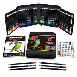 KALOUR 72 Colored Pencils Set, Blending Pencil Sketchbook DIY Color Chart