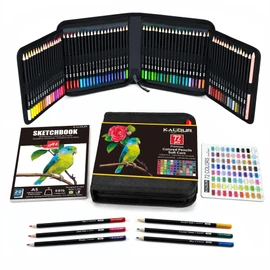 KALOUR 72 Colored Pencils Set, Blending Pencil Sketchbook DIY Color Chart