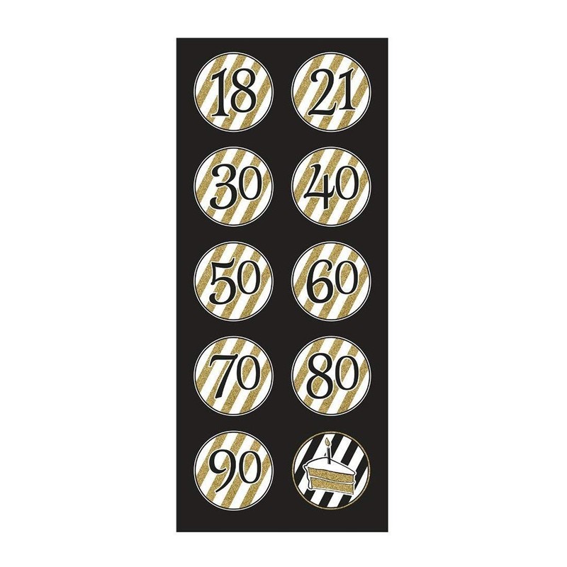 Creative Converting Black and Gold Personalize Hanging Swirl Decorations