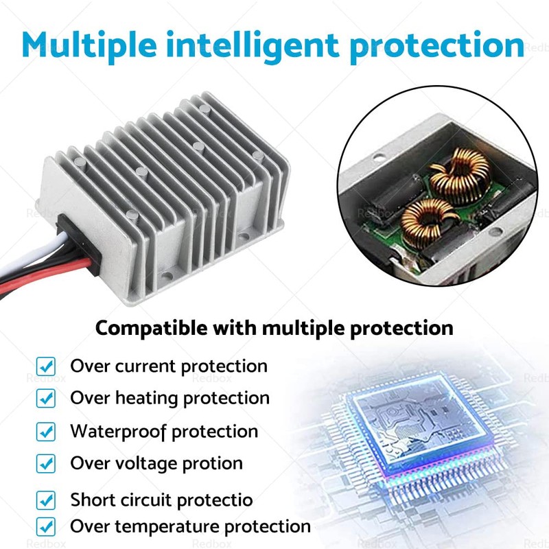 ALL IN RED BOX Waterproof DC 12V Step Up to