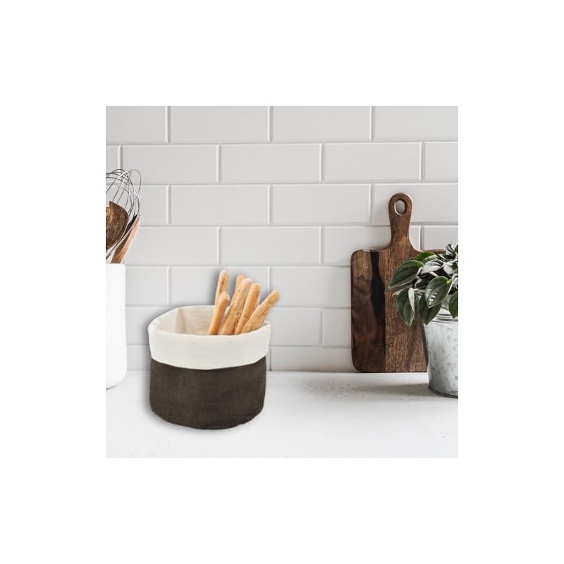 pubblienne Bread Basket in Cotton, Bread Bin Bag, Freshness Saver