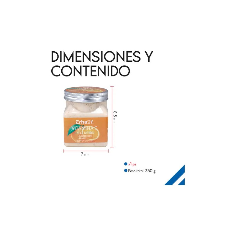 Exfoliante Corporal Naranja 350 ml Hidratante y Reafirmante
