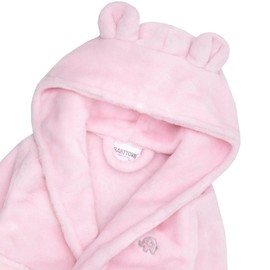 WS-SS23 Baby Girls Boys Dressing Gown Fleece Snuggle Robe Hooded Novelty Newborn Gift Pink 3-4 Years