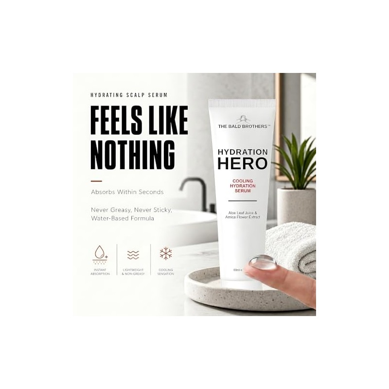 The Bald Brothers Hydration Hero Scalp Serum & Bald Head