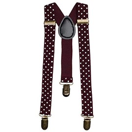 Paisley of London, Boys Polka Dot Braces, Trouser Braces, Boys Suspenders, Burgundy