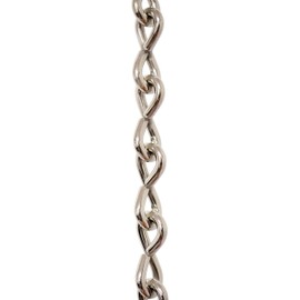 RCH Hardware CH-S50-06-PN-10 |5 Gauge Decorative Solid Steel Single Jack Fixture Chain | 10 Foot Increments | Polished Nickel Finish