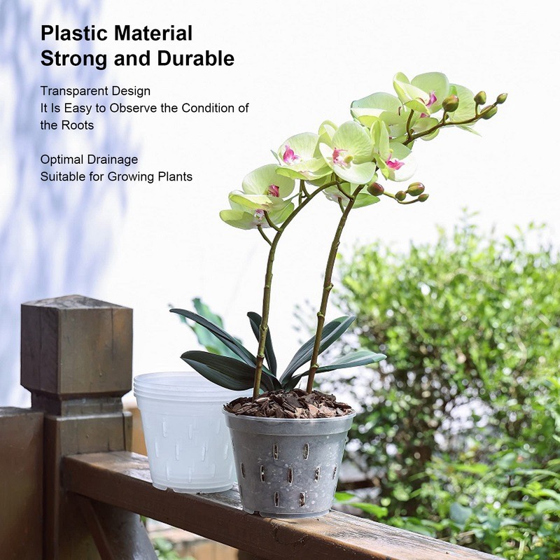 5 Sets Orchid Flower Pot Breathable Clear Orchid Planting Pot